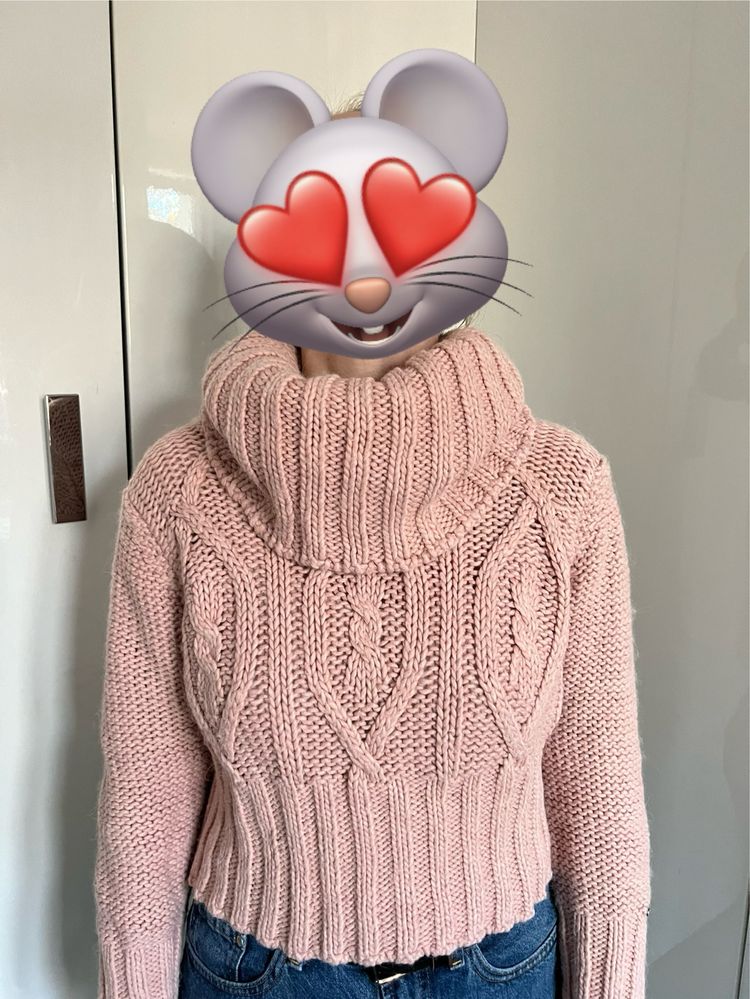 Różowy sweter Lemonada duży golf, stójka