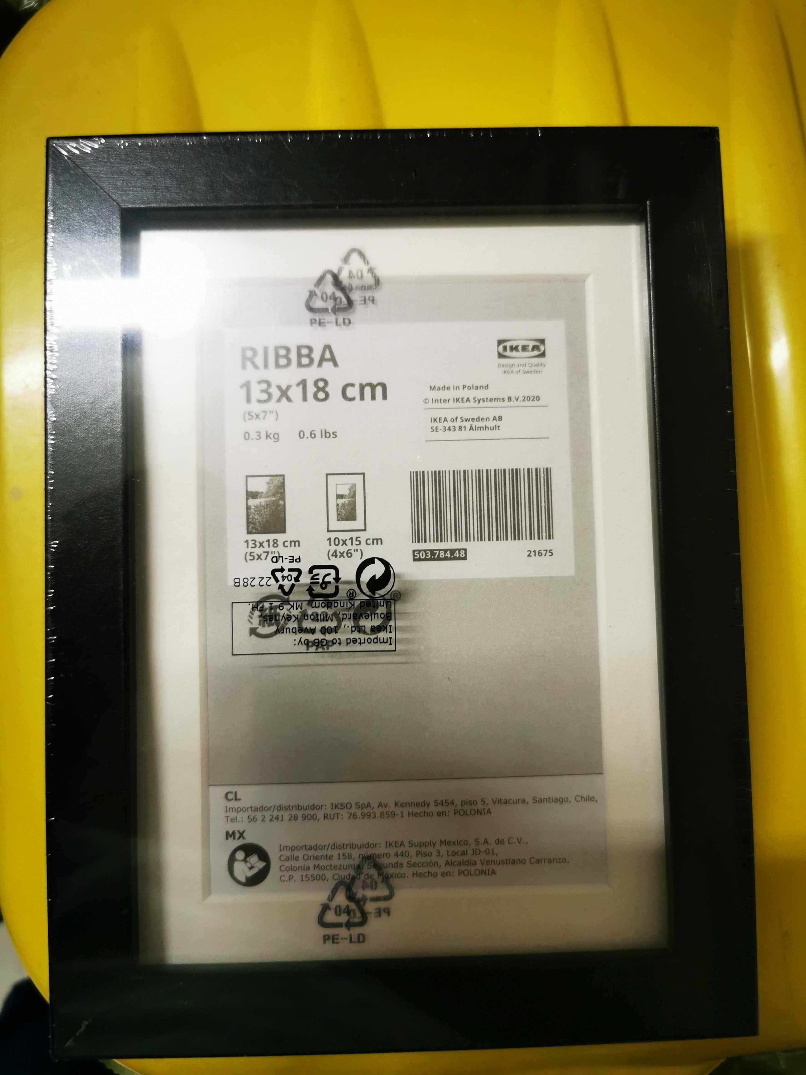 RIBBA Ramka, czarny, 13x18 cm Ikea