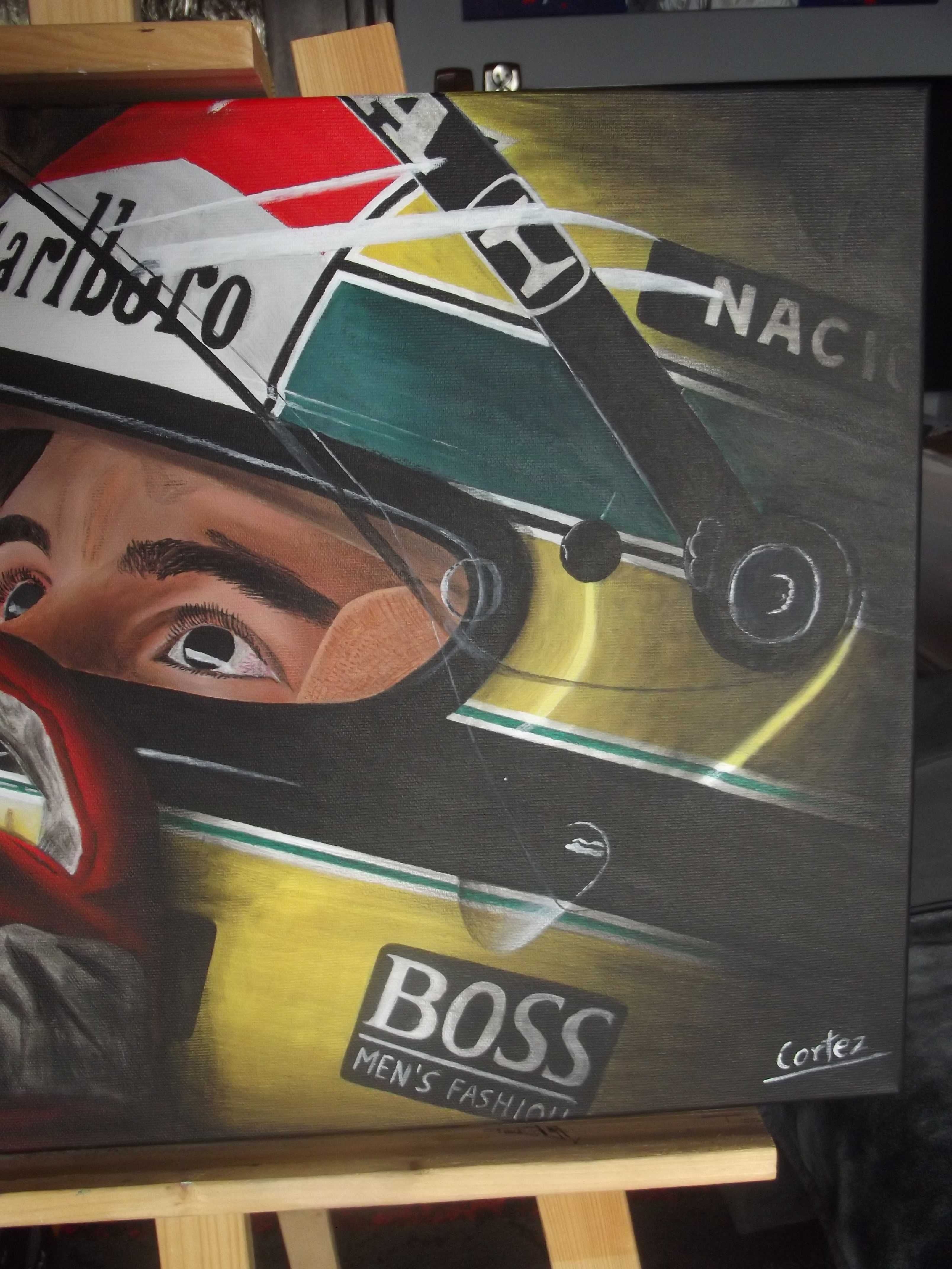Obraz Ayrton Senna Formuła 1 40x60cm akryl