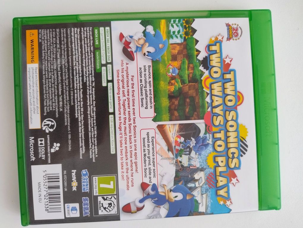 Gra sonic generations xbox 360/one