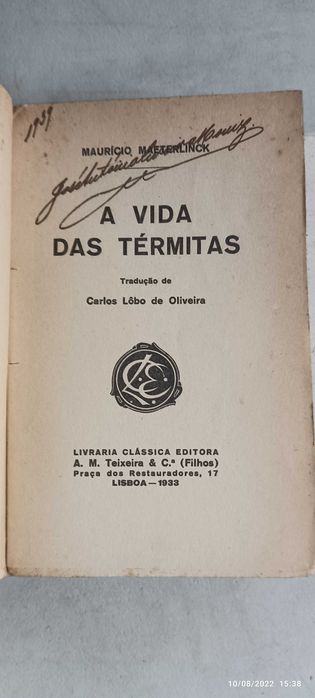 Livro PA-2 - Maurício Maeterlick  - A vida das térmicas