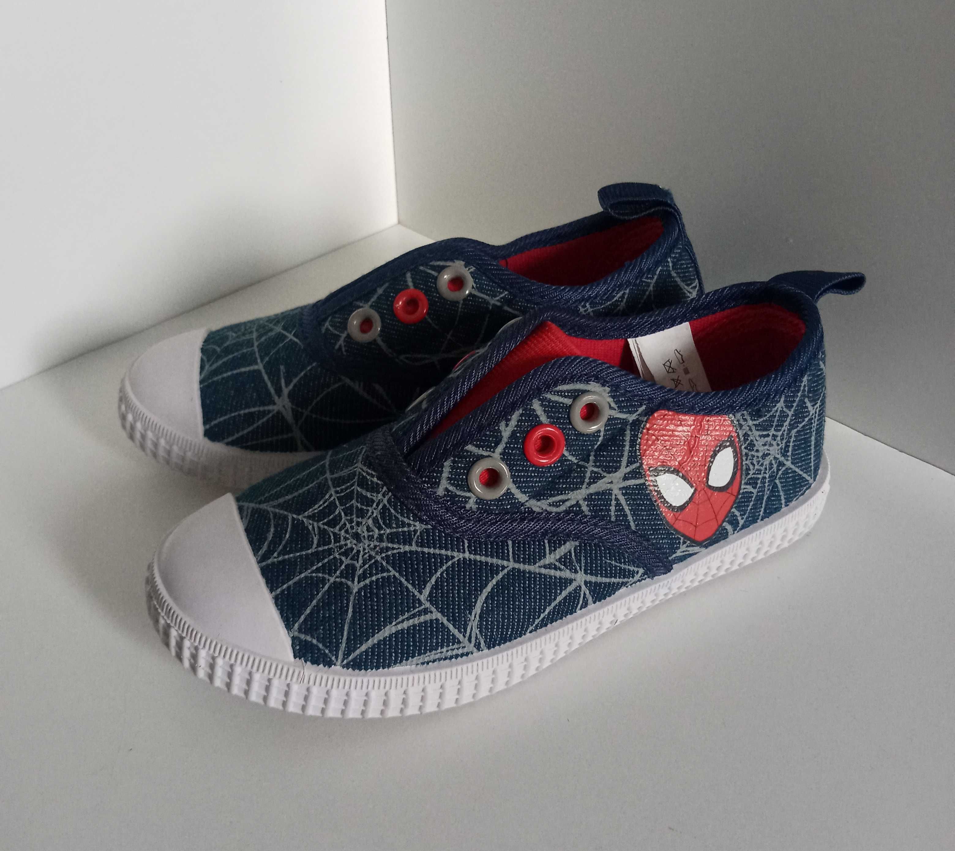 Marvel Spider Man granatowe trampki tenisówki papcie 8 24 - 25 16 cm