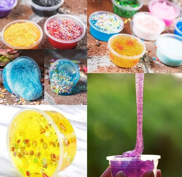 Slime Gluty Mega Zestaw Do Glutów Ozdoby Foremki Brokat  Sensoryczna