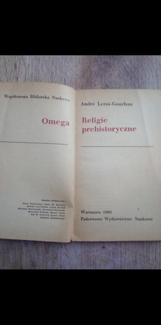 Religie prehistoryczne André Leroi-Gourhan OMEGA 1966 PWN
