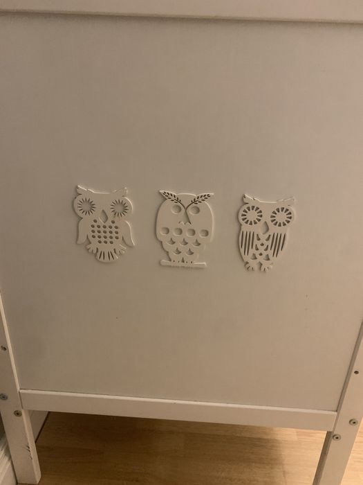 Biale łóżeczko „Sówki”