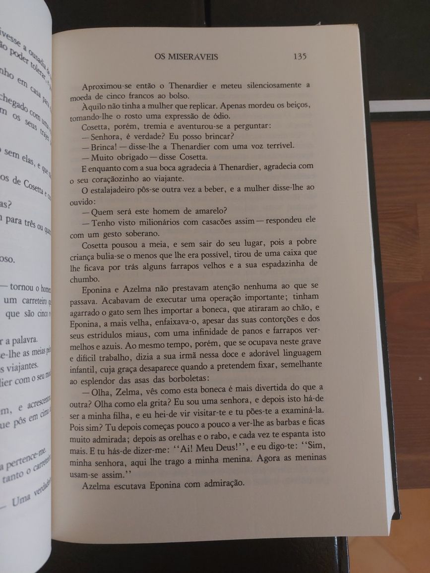 " Os Miseráveis " Victor Hugo (Optimo Estado - Completa)