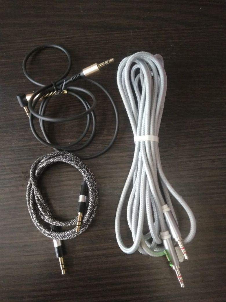 AUX АУКС кабели 1метр и 1,25 метра с микрофоном