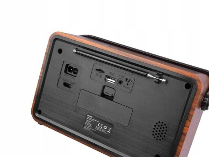Radio Przenośne RABA RETRO BLUETOOTH, FM, USB, SD, AUX z pilotem brąz