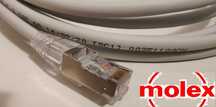 Kabel Molex Powercat 6A 4PR LAN 3m patch cord RJ45 U/FTP sieciowy kros