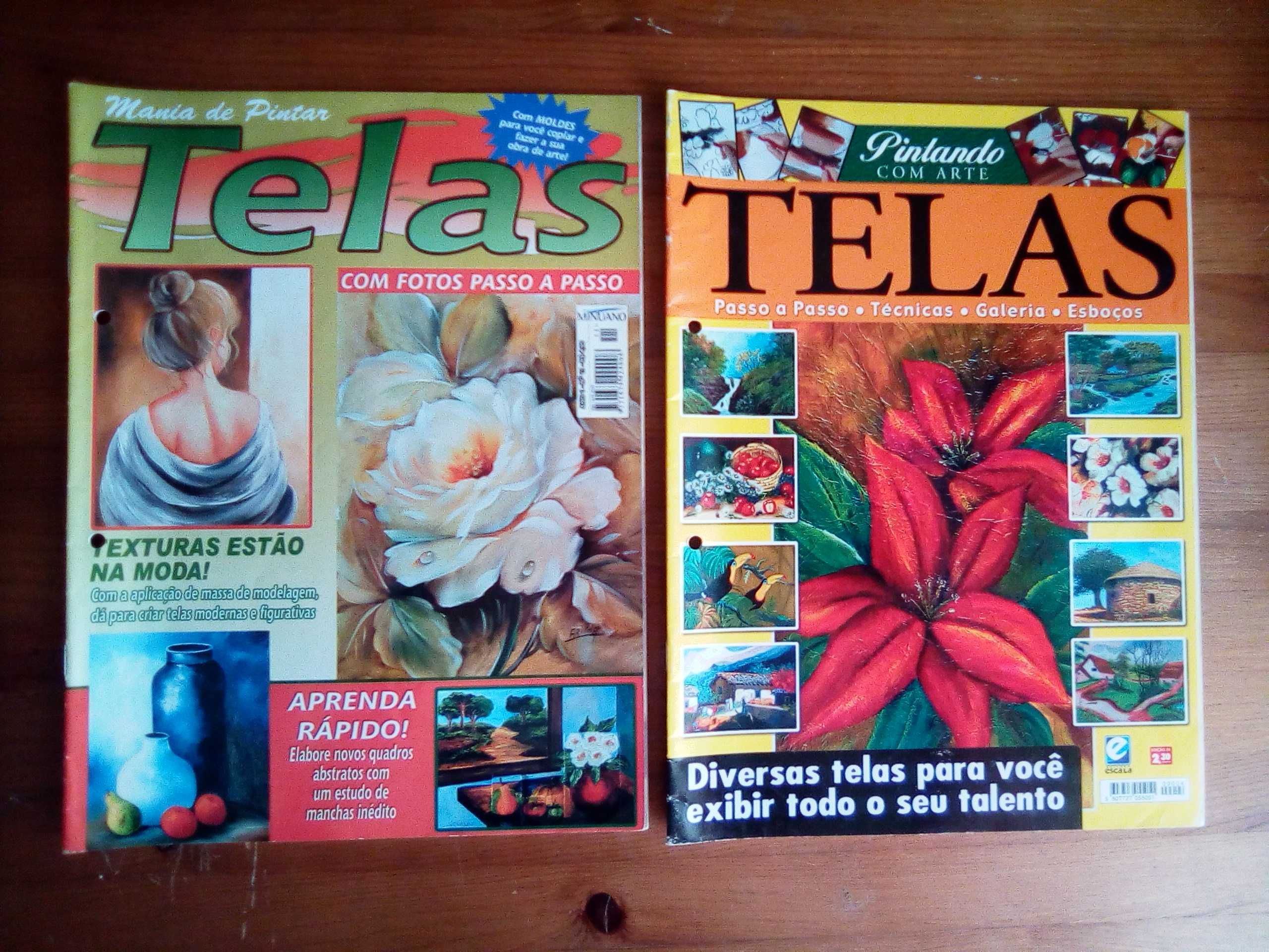 Livros sobre telas