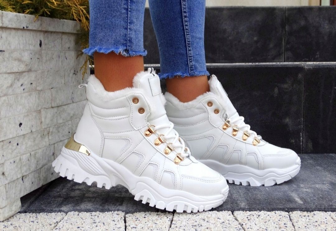 36 37 38 sneakersy 39 40 śniegowce sportowe na grubej podeszwie futerk