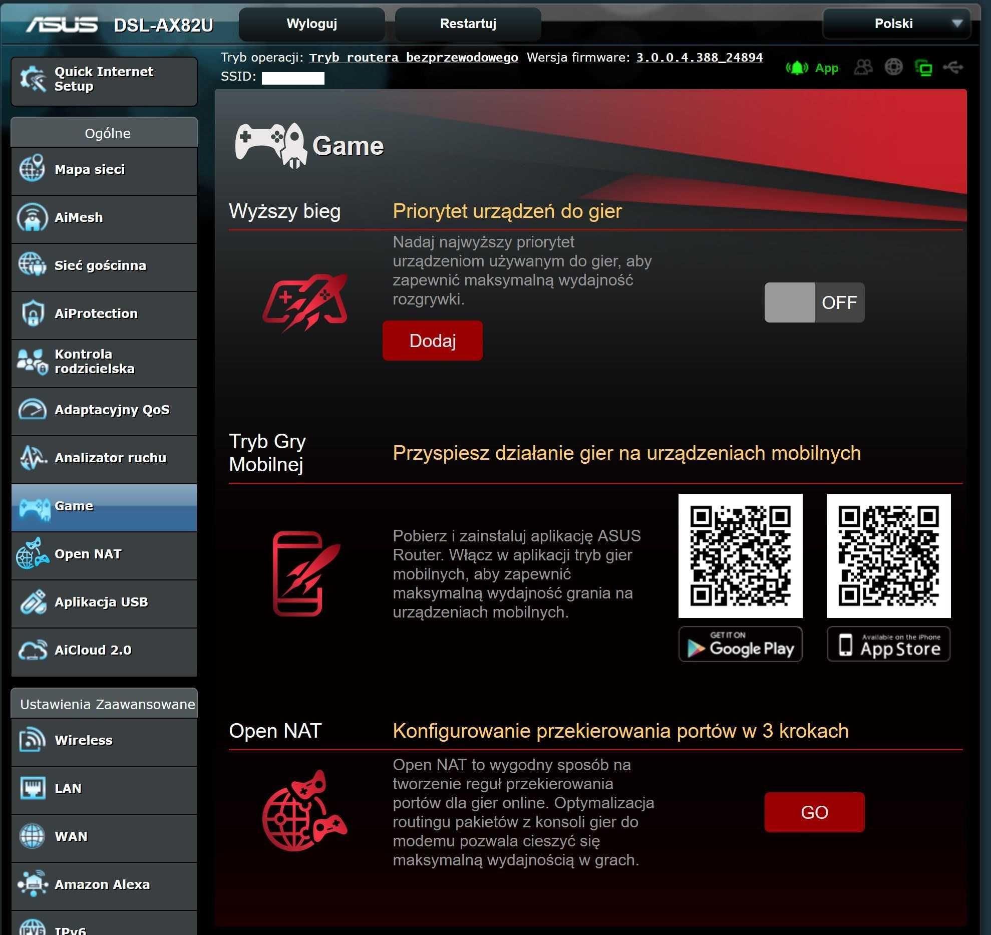 Router ASUS DSL-AX82U, MESH, AX5400, WiFi6,RGB,GAMING, Gwarancja,FV #7