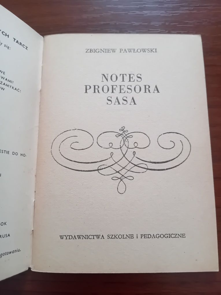 Zbigniew Pawłowski Notes profesora Sasa