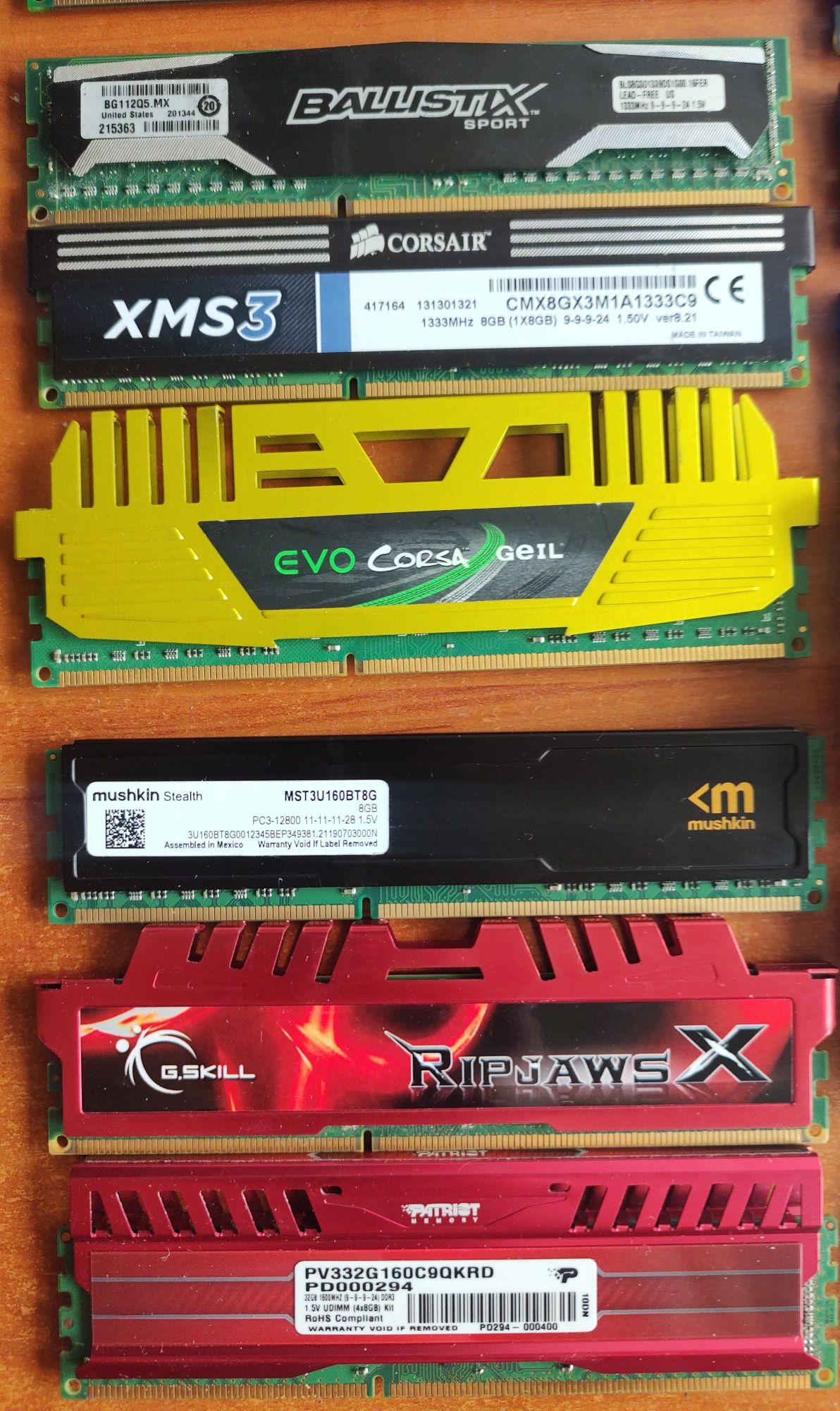 Ігрова оперативна пам'ять у радіаторах DDR3/4, 4/8/16Gb 1333-3200MHz