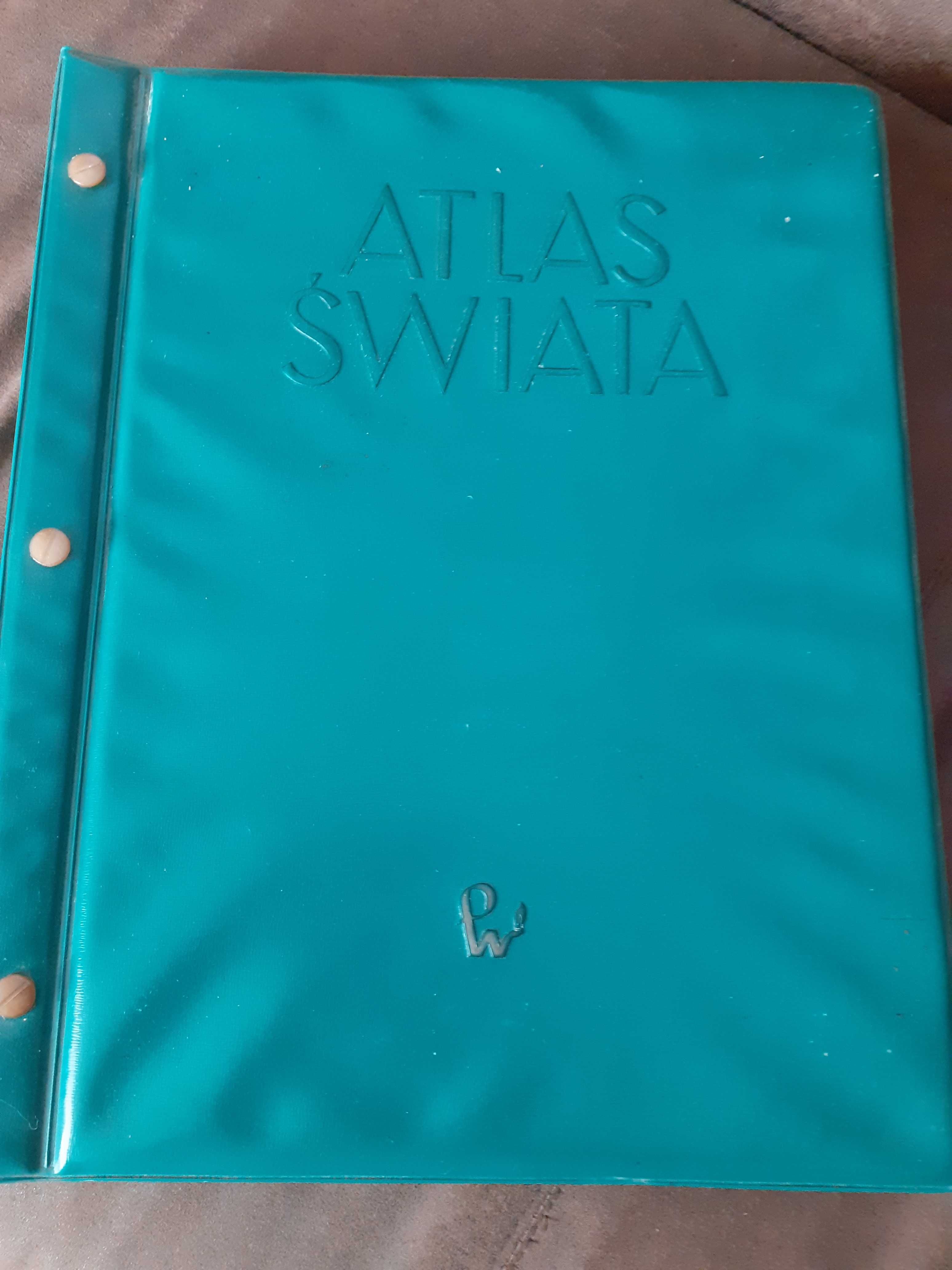 Stary wielki atlas świata 1962