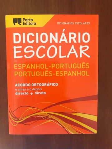 Dicionários Porto Editora Escolares Portugues Frances Espanhol Vários