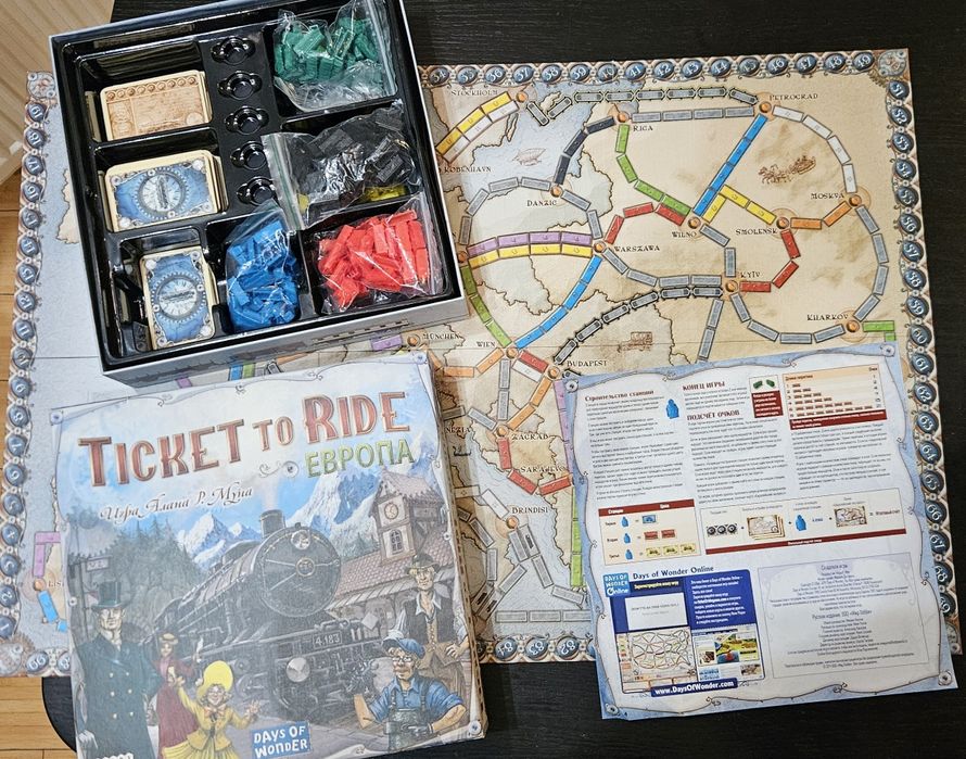 Настільна гра Квиток на поїзд: Європа (Ticket to Ride: Europe)