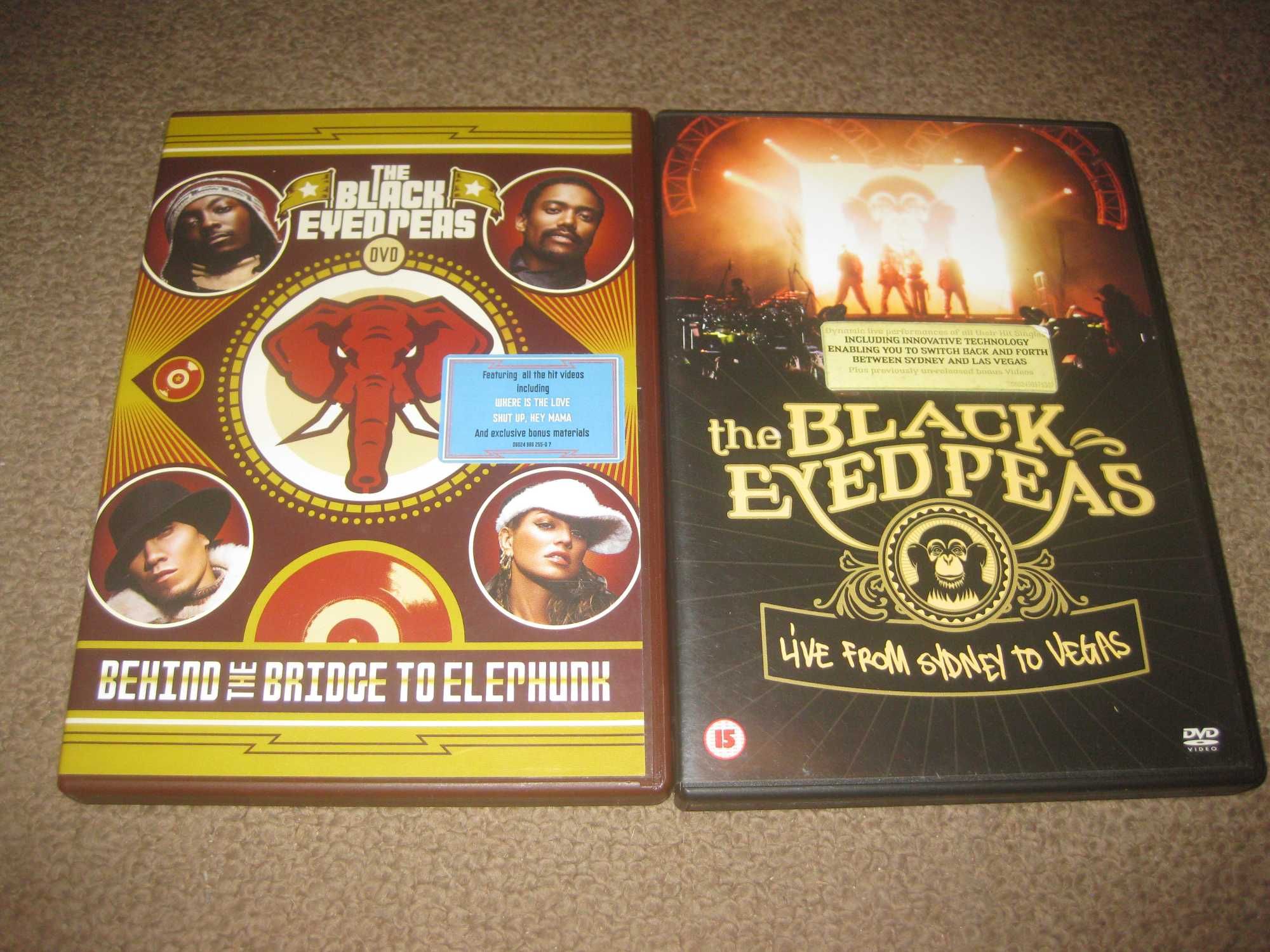 2 DVDs musicais dos "The Black Eyed Peas"