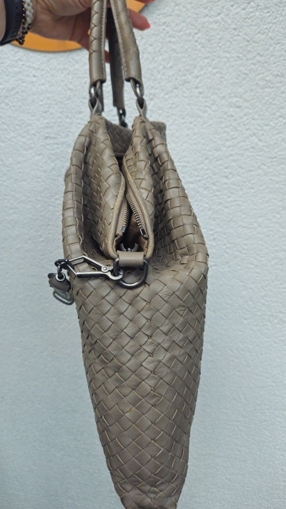 Torebka Shoperka Bottega VENETA skóra naturalna