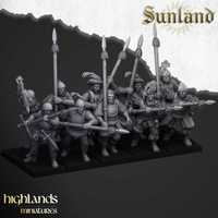 Sunland Troops with Spears X10 CMD Highlands Miniatures Warhammer
