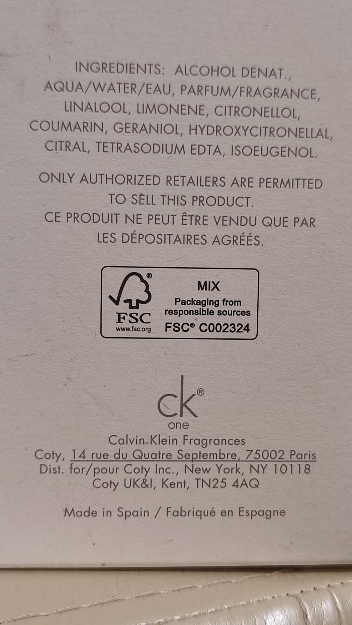 Продам Туалетную Воду Calvin Klein CK One