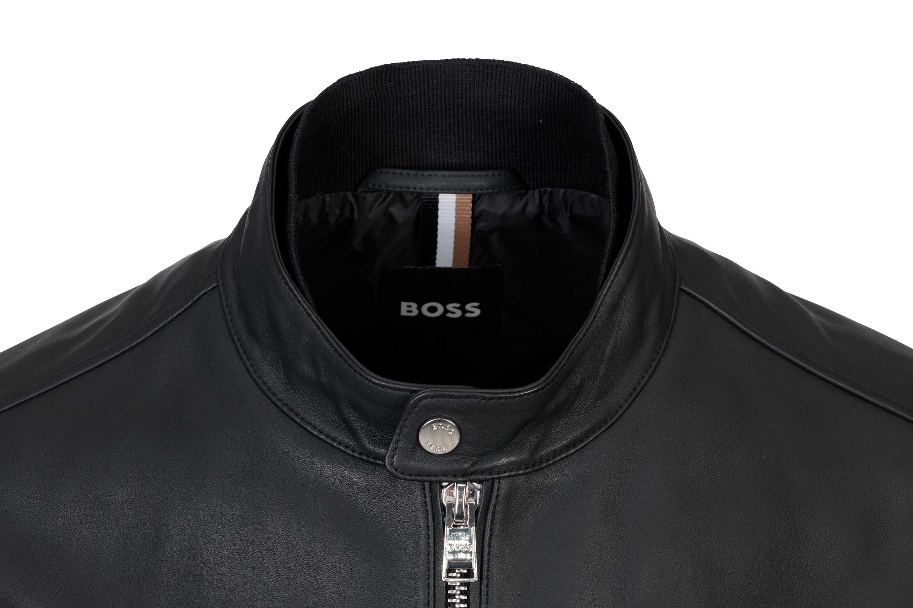 HUGO BOSS skórzana męska kurtka BLACK NOWOŚĆ