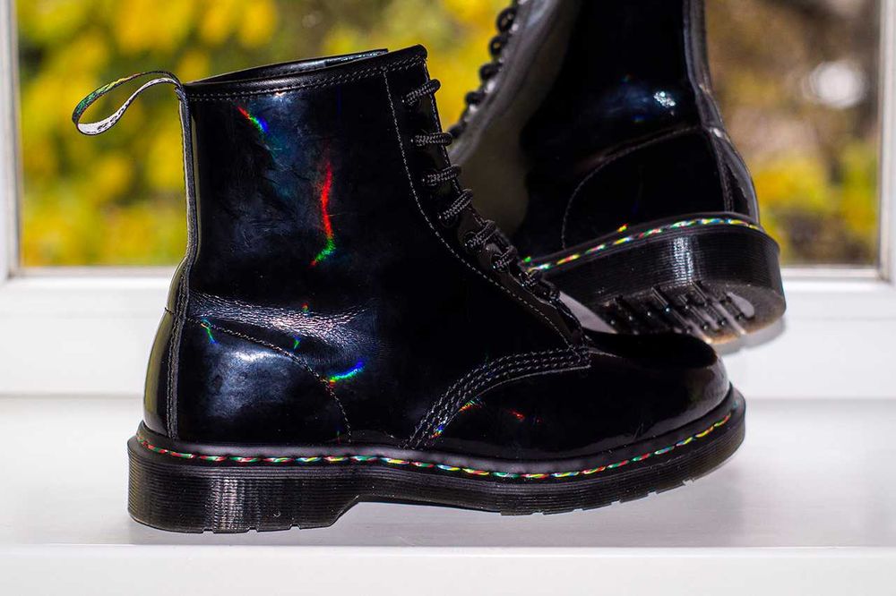 Черевики Dr. Martens Rainbow Patent Lamper 1460 Ws Black 42 р оригінал