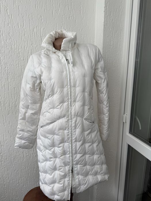 Плащ жіночий пуховик білий синій розмір м