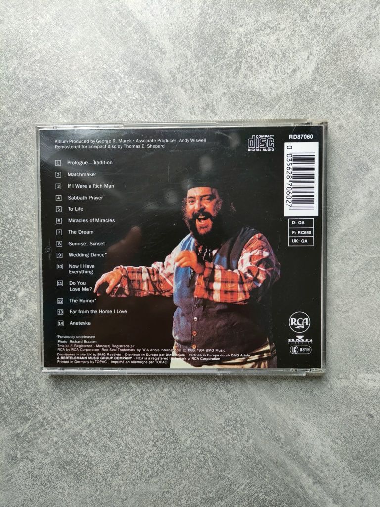 Fiddler On The Roof Zero Mostel CD RCA USA Płyta Skrzypek na Dachu