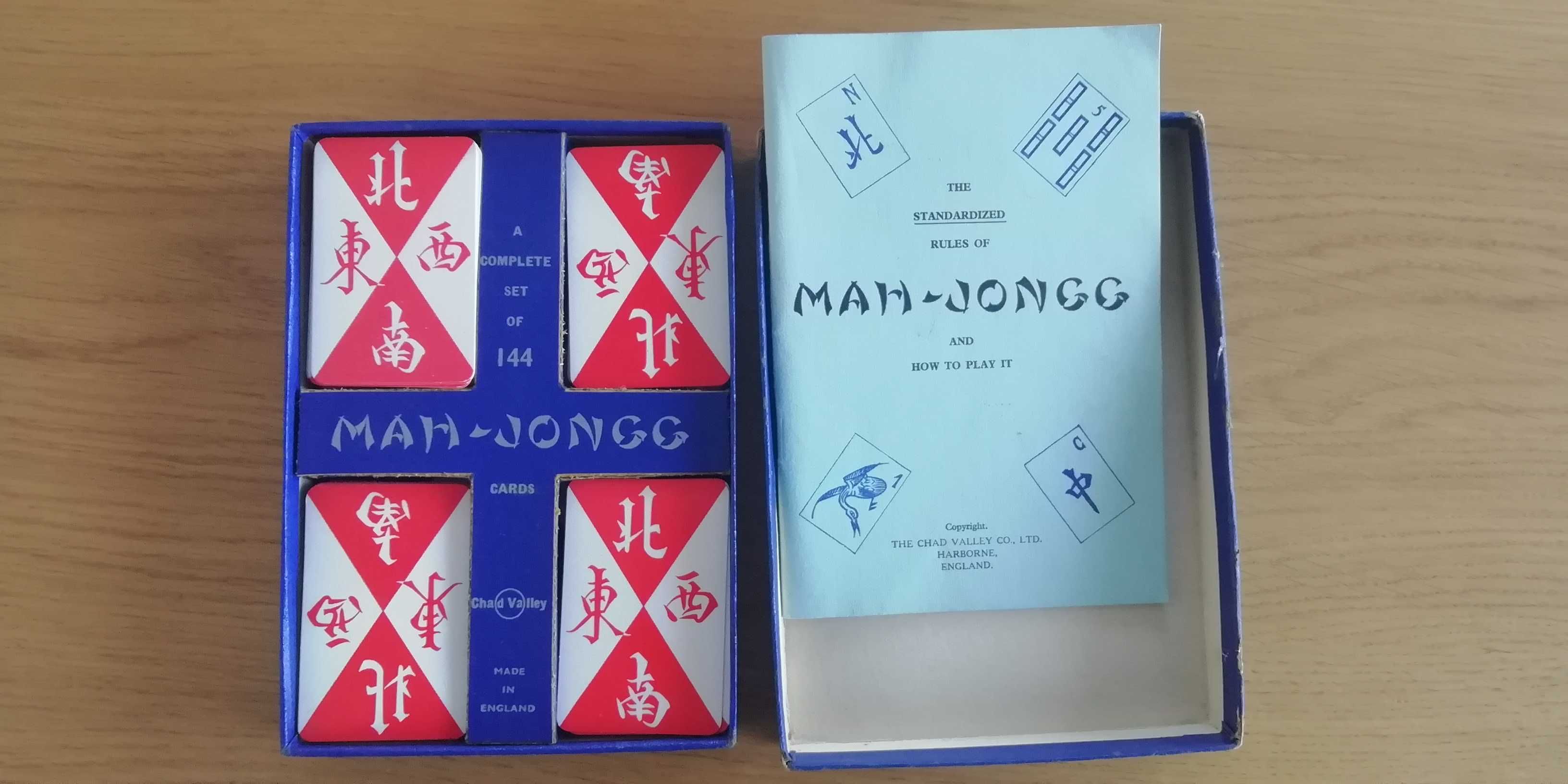 Jogo Mah-Jongg cartas antigo