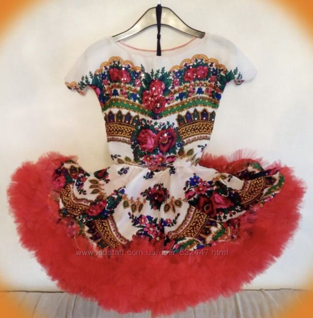 Український костюм дівчинці, 4-5 років, 104-120см