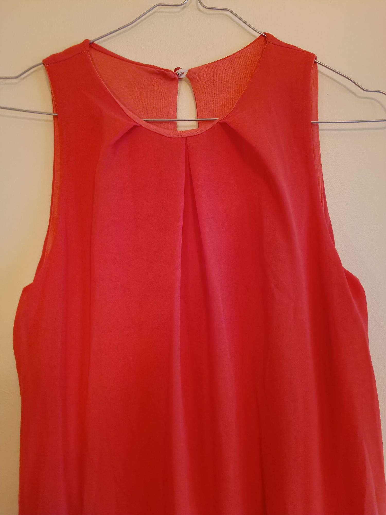 Vestido - Cor Coral - BARATÍSSIMO