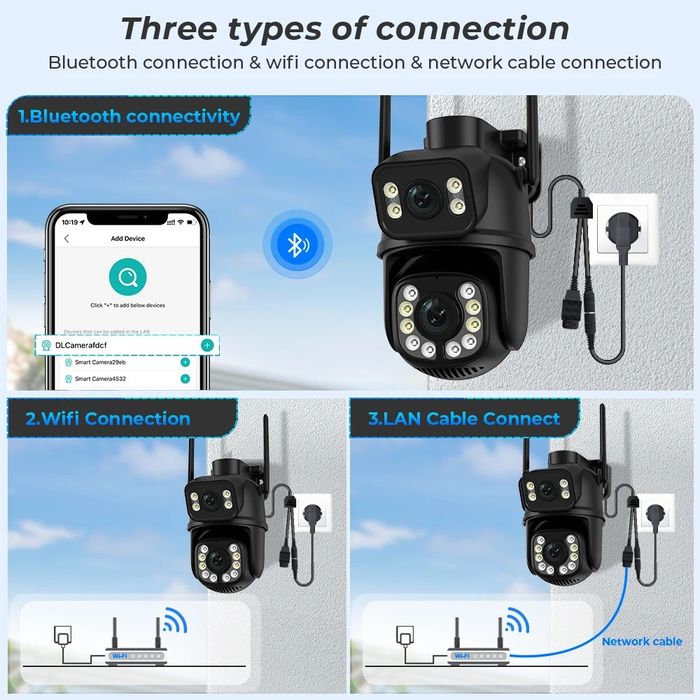LIQUIDAÇÃO! ULT. UNIDADES! Dupla câmera de vigilância! 2 em 1! Wi-Fi!