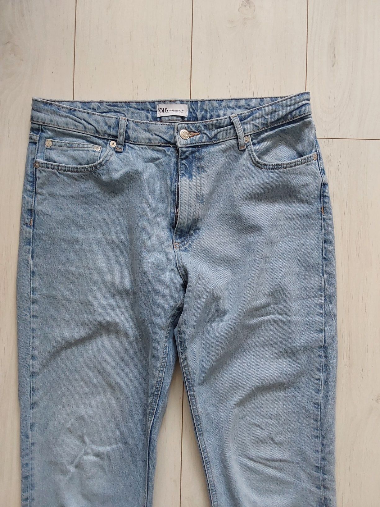 Джинси zara xl з розпорками р.42