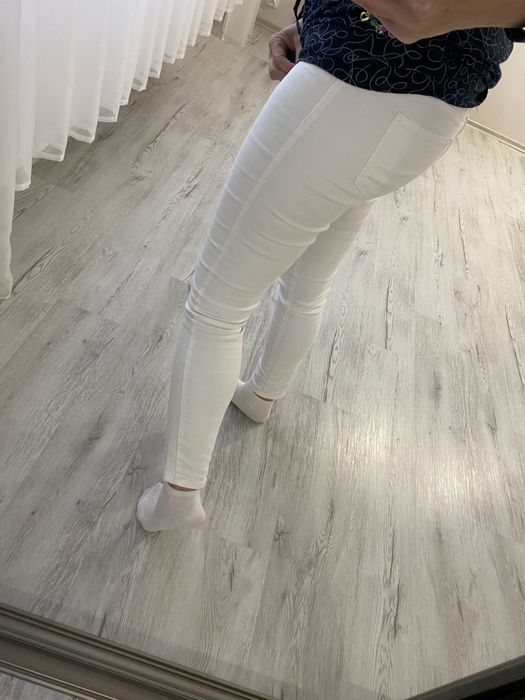 Jeansy skinny białe 38 M
