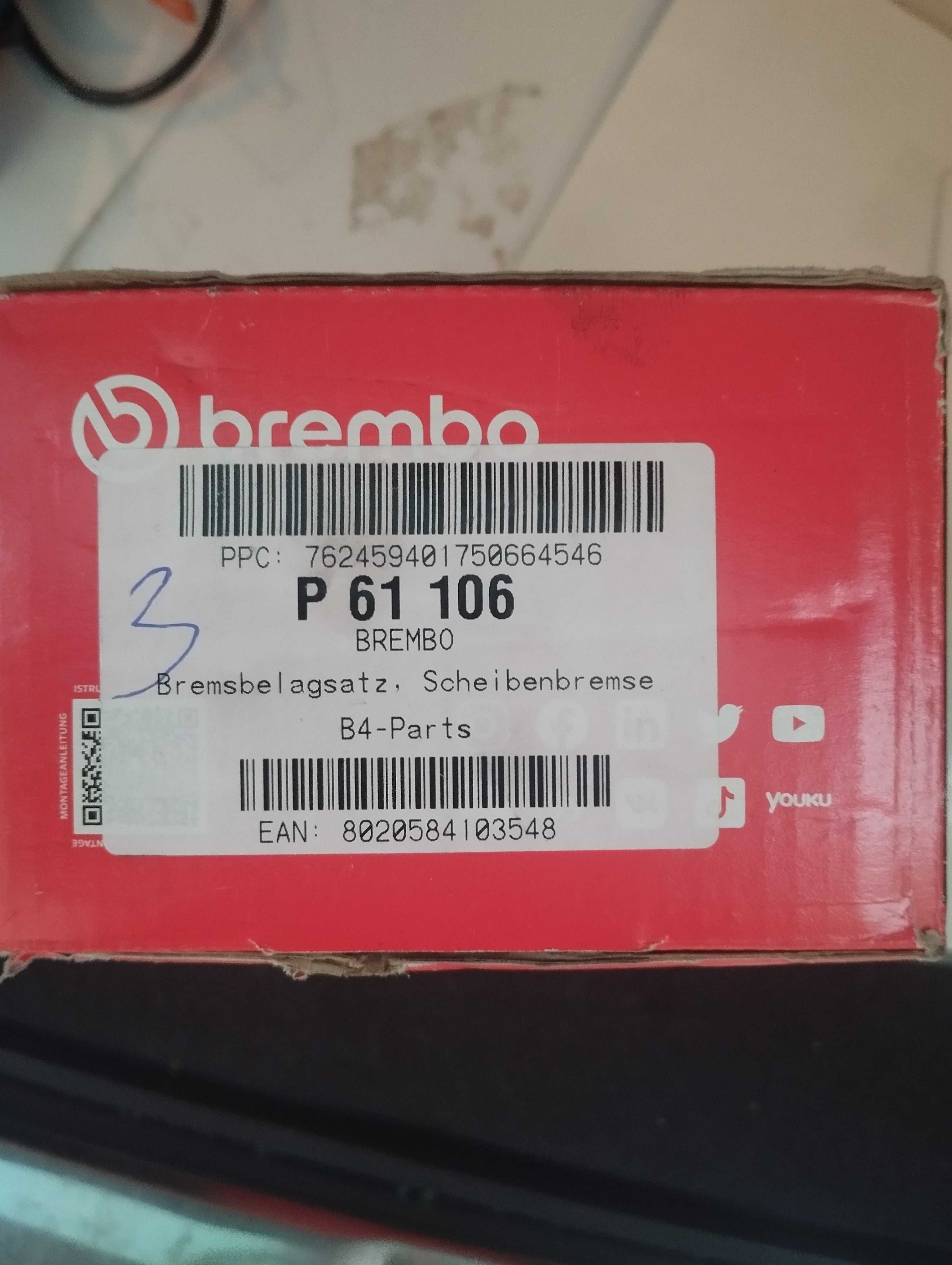 Pastilhas de travão  Brembo