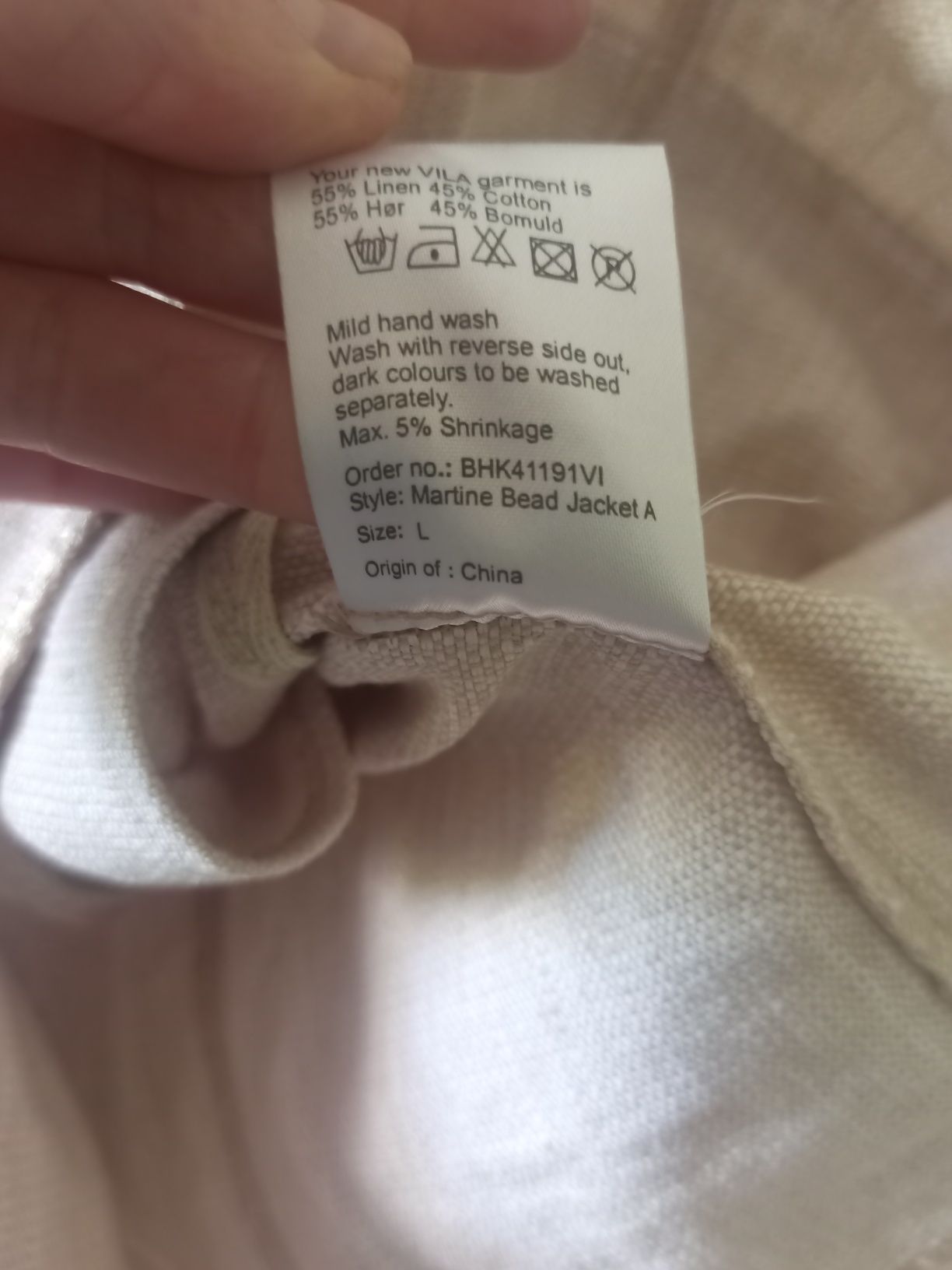 Marynarka żakiet damski lniany L