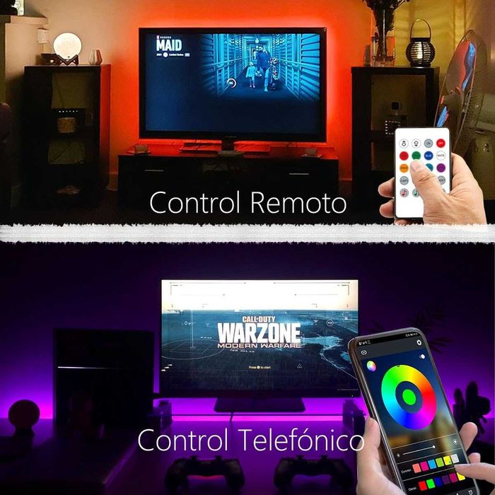 Taśma LED RGB z Pilotem Zasilanie USB Różne Długości Do Każdego TV