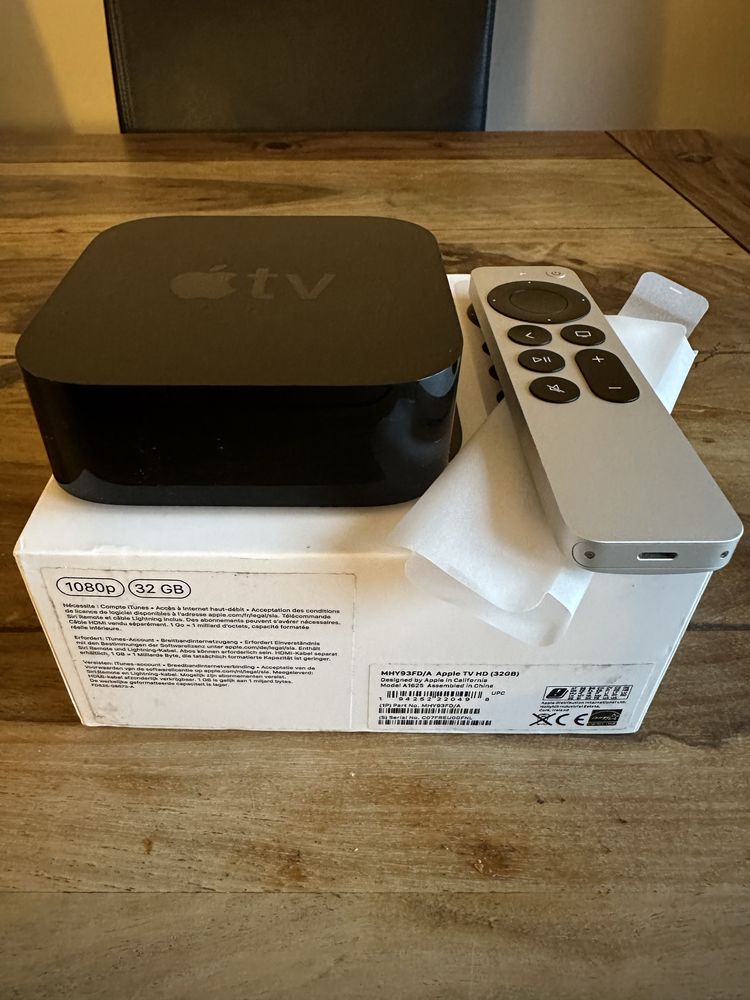 Idealny odtwarzacz multimedialny APPLE TV A1625 32GB nowy pilot