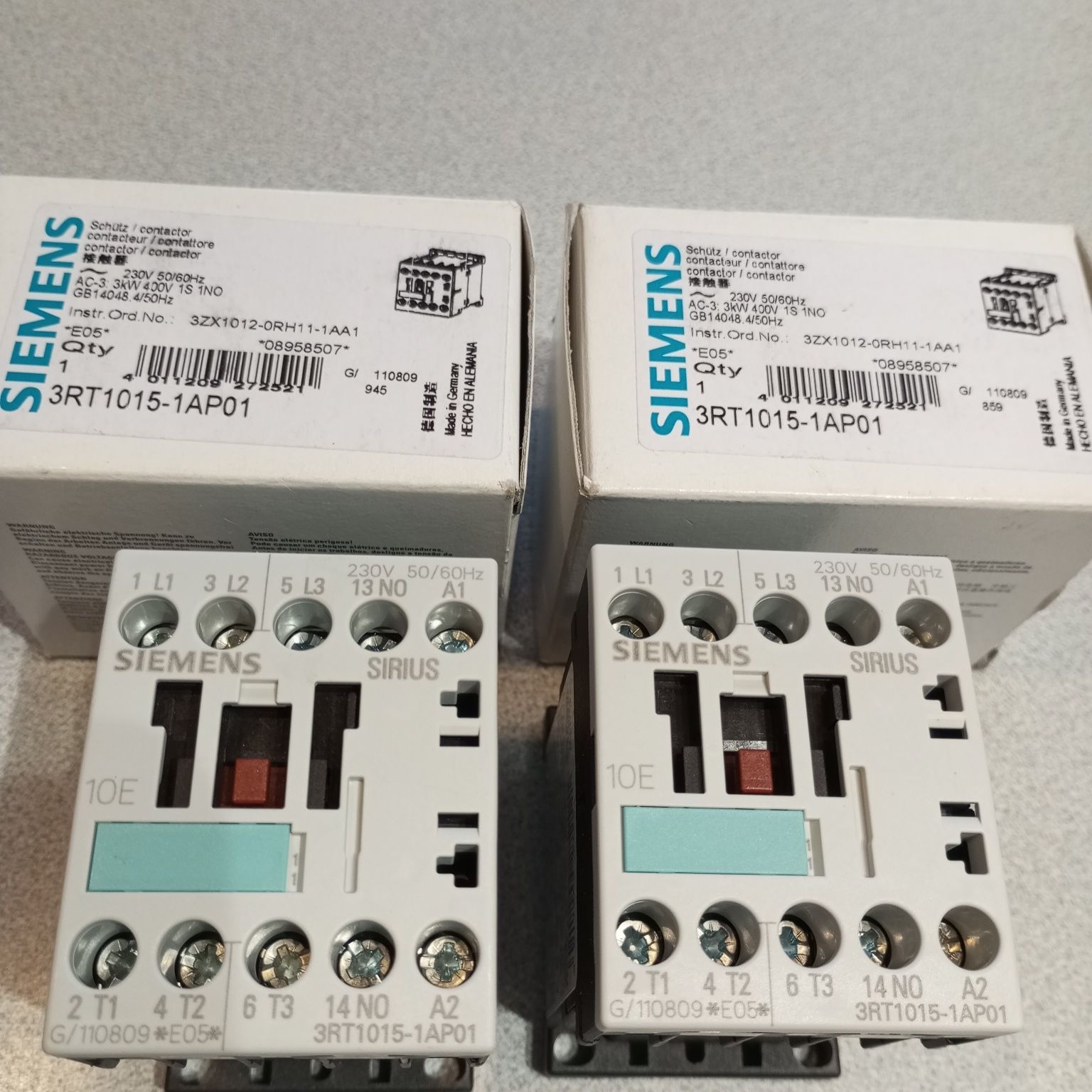 Stycznik 3Kw 3P 400V 3RT1015-1AP01 SIEMENS