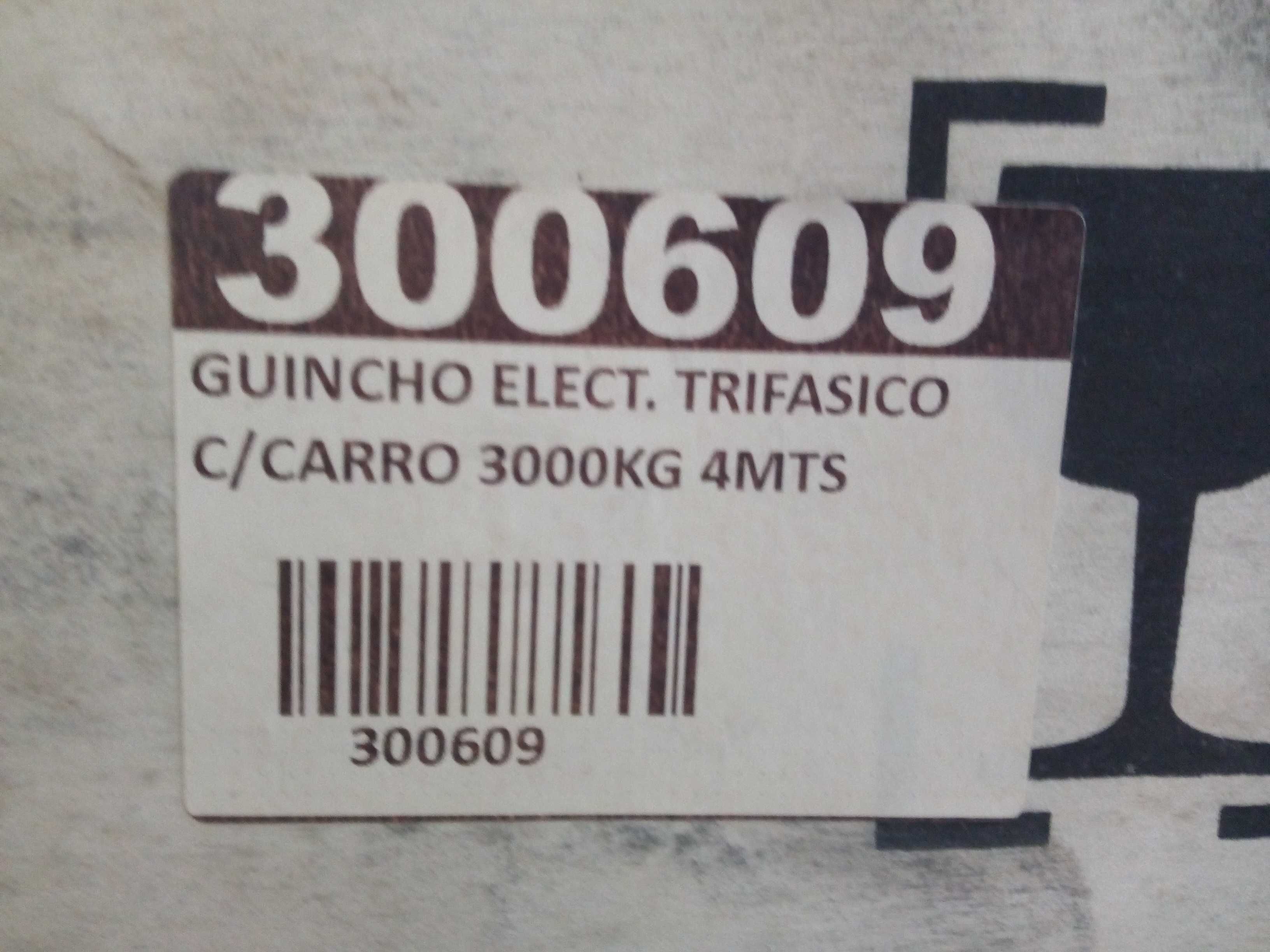 Guincho TOHO Elétrico Corrente + Carro Elétrico 3 Ton  - NOVO