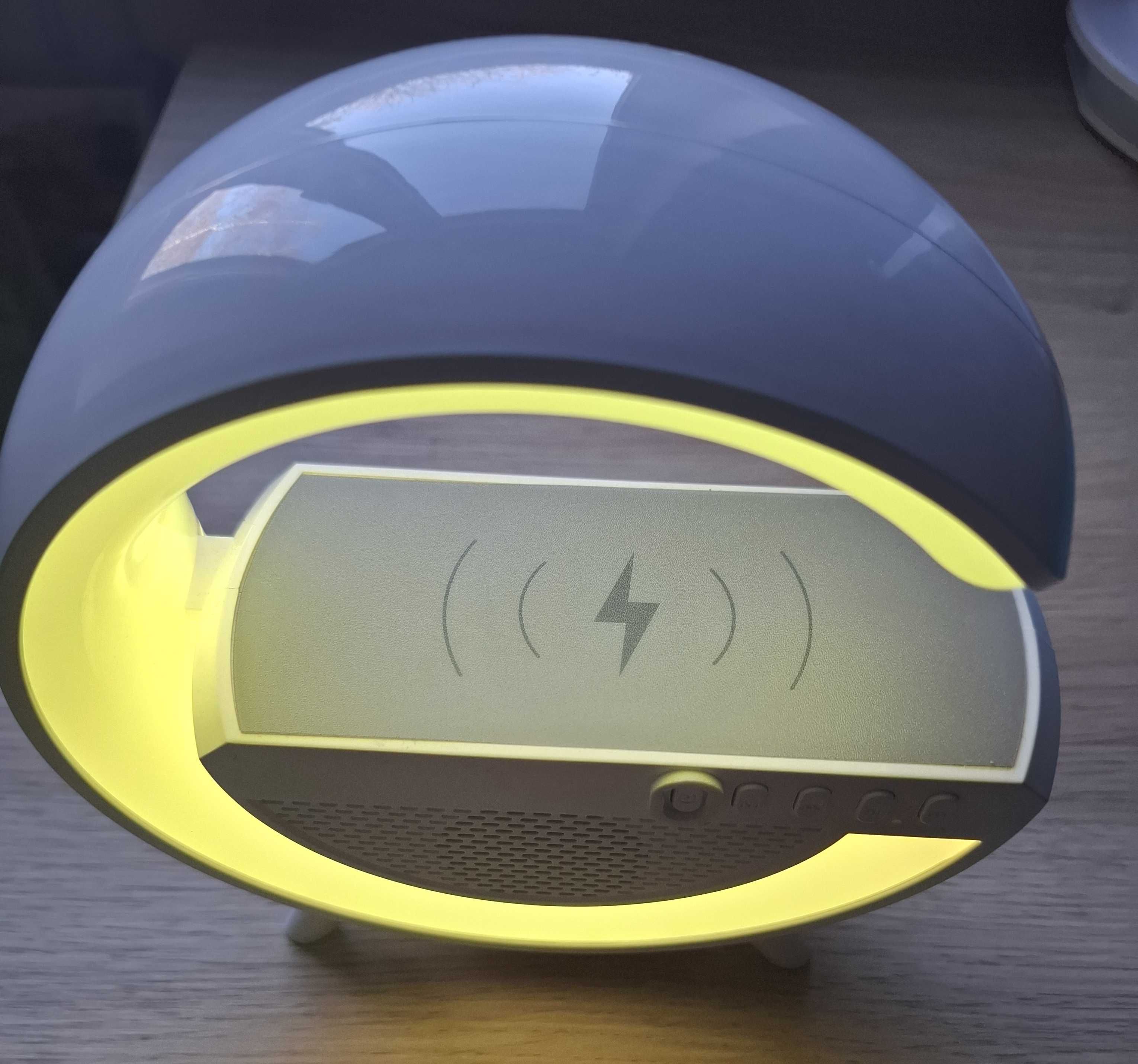 Głośnik RGB Google Bluetooth Ładowarka Indukcyjna
