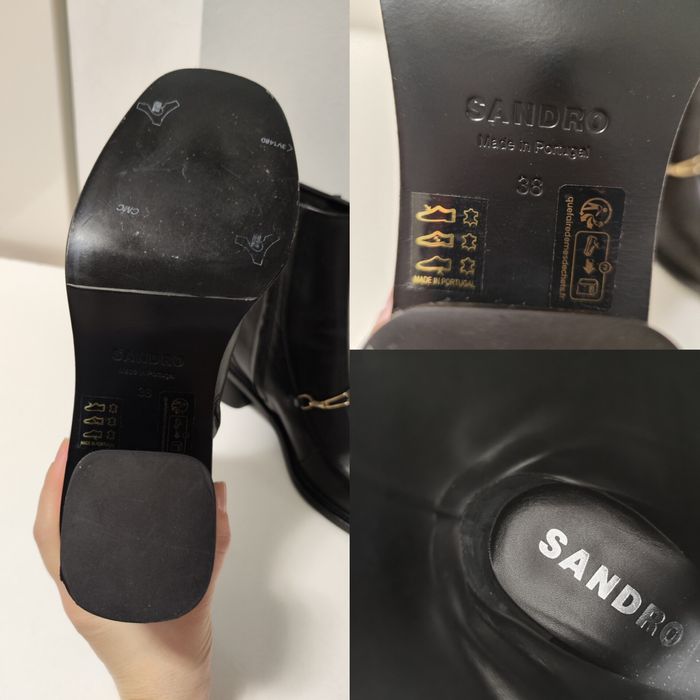 Sandro Paris шкіряні жіночі ботильони