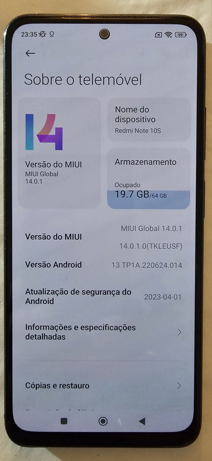 Xiaomi redmi note 10S - Dual Sim - Desbloqueado