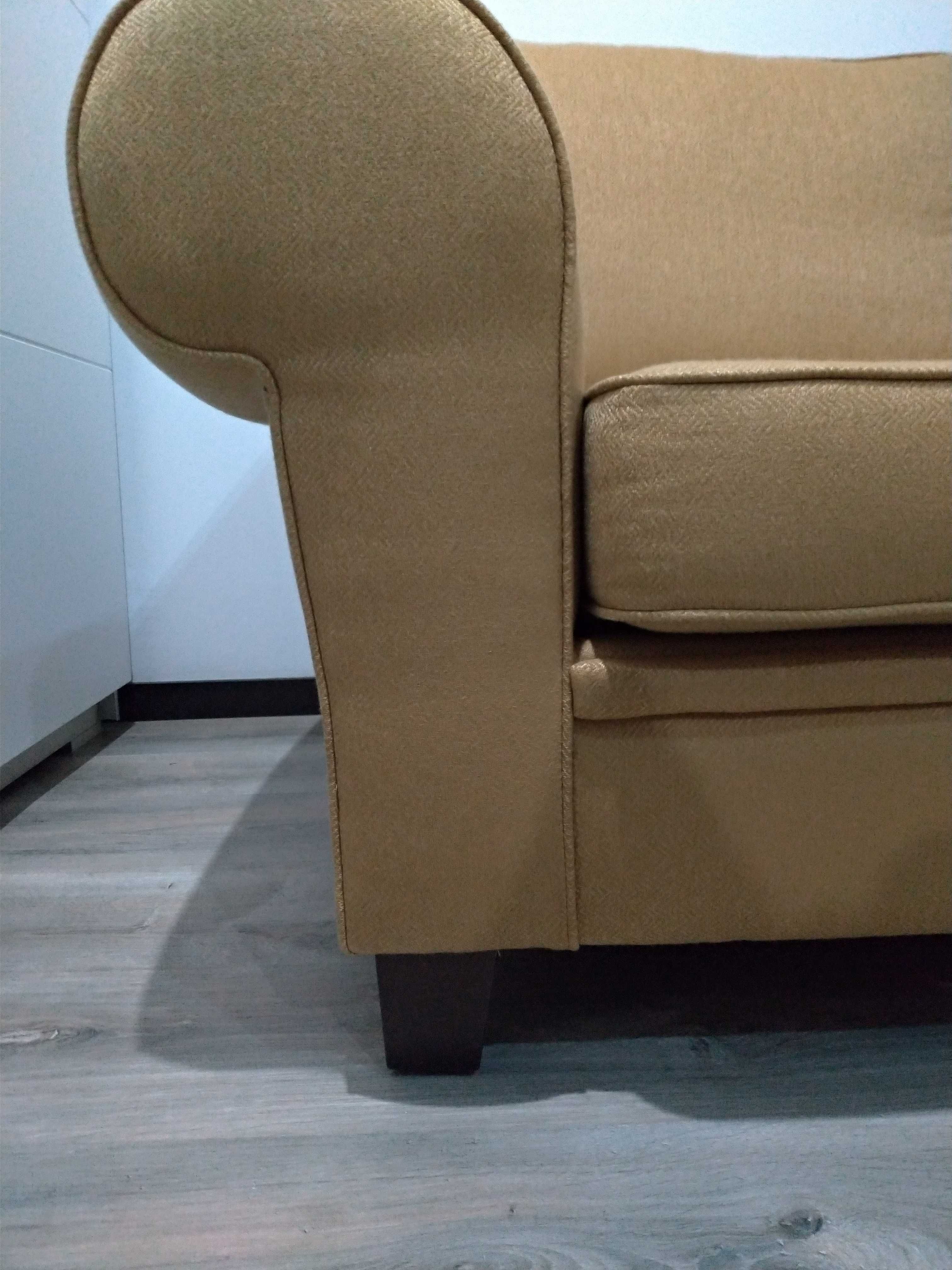 Sofa 2 lugares (COMO NOVO!) - tecido cor mostarda, material nobre!