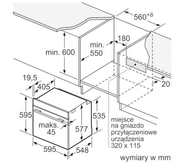 Духовка духова шафа BOSCH HBG635BB1 электрический духовий шкаф бош 60