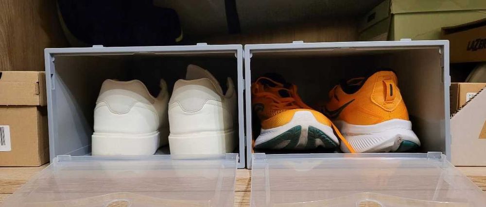 Pudełka szare 10 sztuk modułowe na buty ubrania organizery