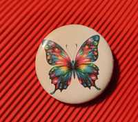 Przypinka Barwny Motyl 37 mm