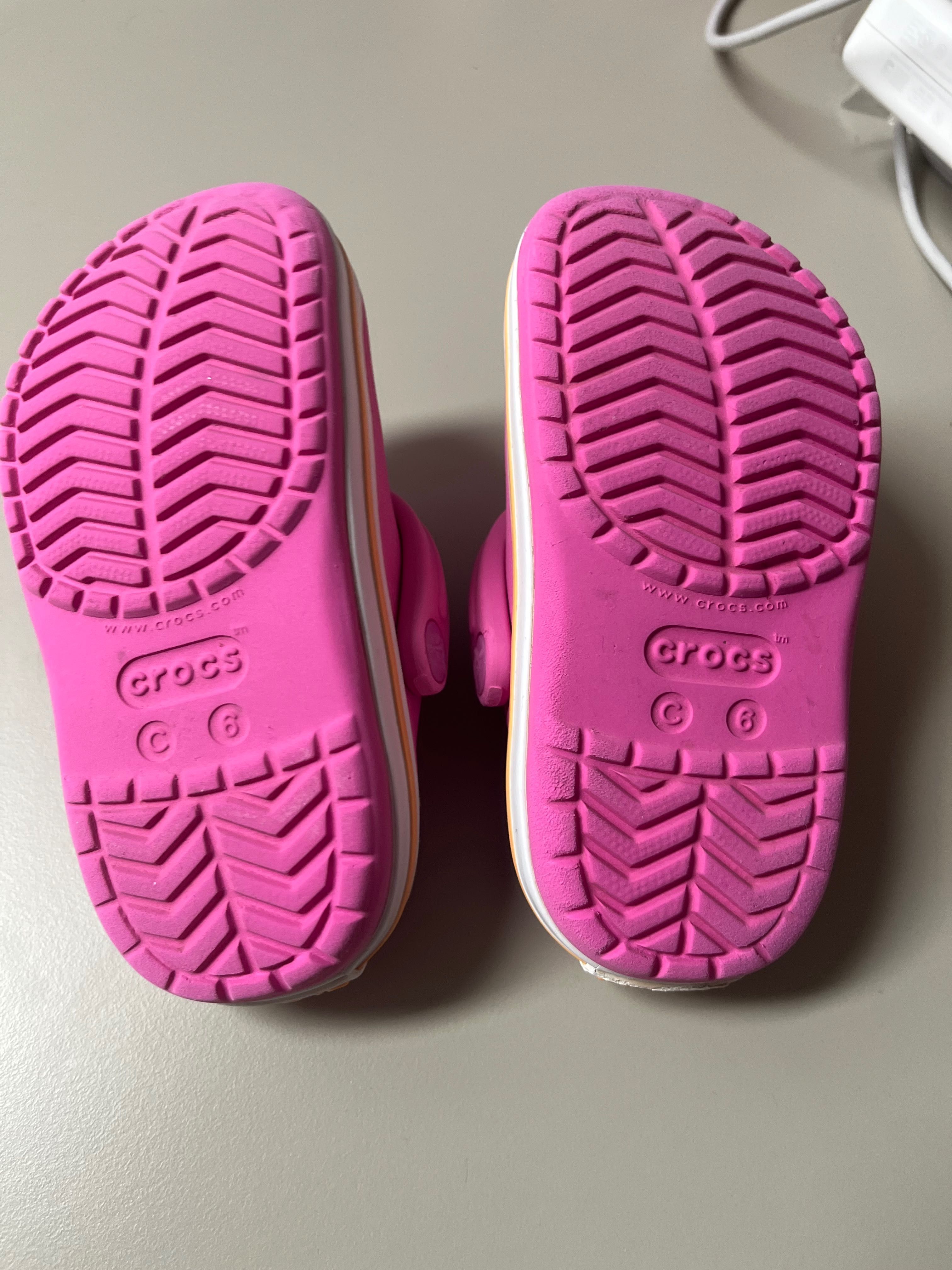 Crocs Iconic Comfort Pink kapcie dziecięce