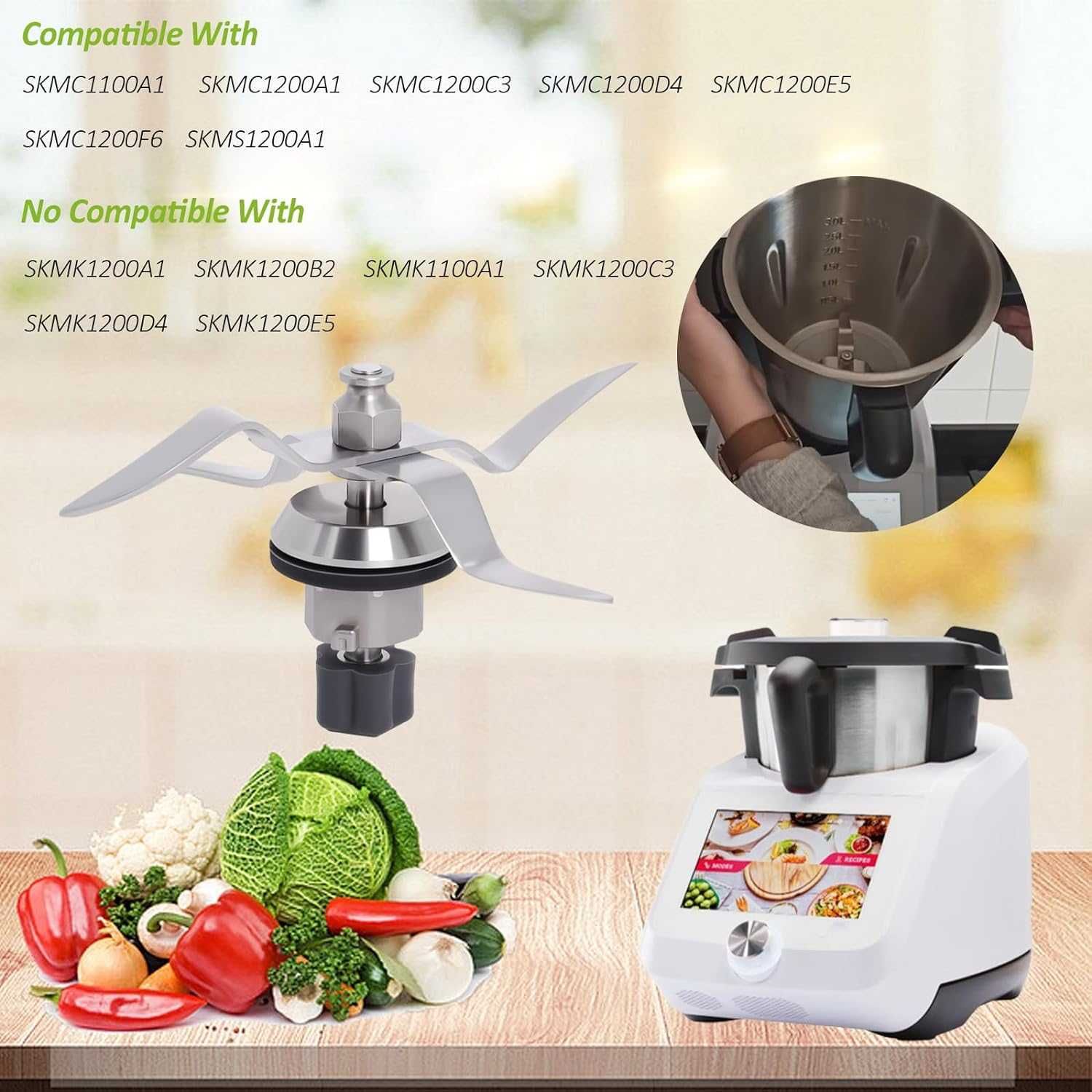 Ostrze zapasowe Kompatybilny z Silvercrest Monsieur Cuisine Connect
